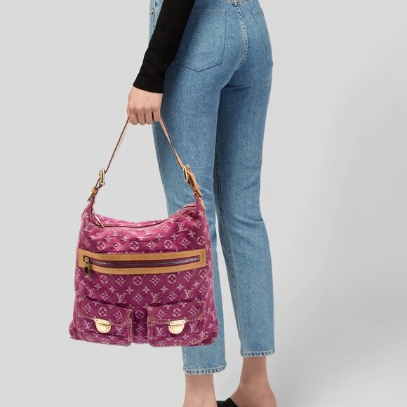 LOUIS VUITTON Fuchsia Pink Monogram Baggy Denim Bag GM  DC# SD0036 - Picture 2 of 14
